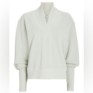 AGOLDE  Klara V-Neck Sweatshirt - Mint M *NEW*